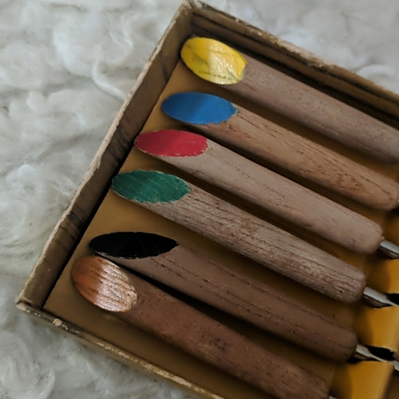 VINTAGE 6-Piece Fondue Fork Set - Picture 2 of 7